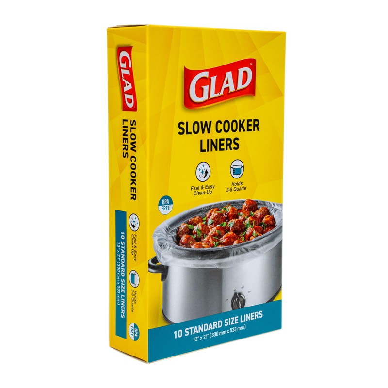 Glad Slow Cooker Liners, 13" x 21" - 10 Count,