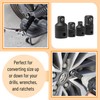 4 Piece Impact Socket Adapter, 1/2 to 3/8 Socket Adapter,