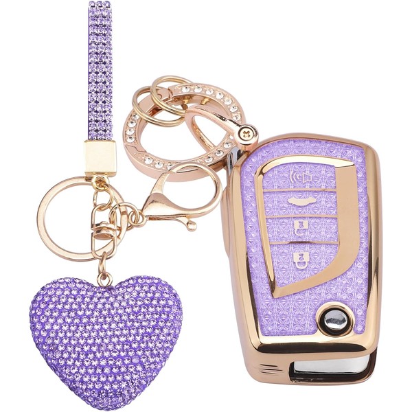 Vicoca for Toyota 4 Buttons key fob cover with Diamond