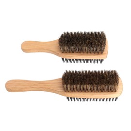 Ipetboom Bristle Hair Brush for Men Dual-sided Brush for Shampoo Beard Fine Hair Care