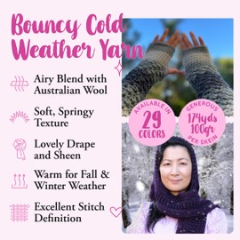 Woolen Delights Soft Wool Yarn for Crocheting, 3-Pack (522Yds / 300G), Free Patterns - #4 Medium Aran/Heavy Worsted Weight Wool Yarn for Knitting - Snow White