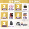 HIBAG Vacuum Storage Bags, 10-Pack Vacuum Seal Bags for Clothing