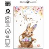 Nan Easter Card - Bunny with Easter Eggs Design -