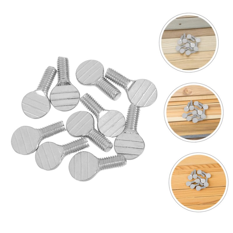 CIYODO 12pcs Stainless Steel Rotisserie Fork Screws Durable Racket Rotating