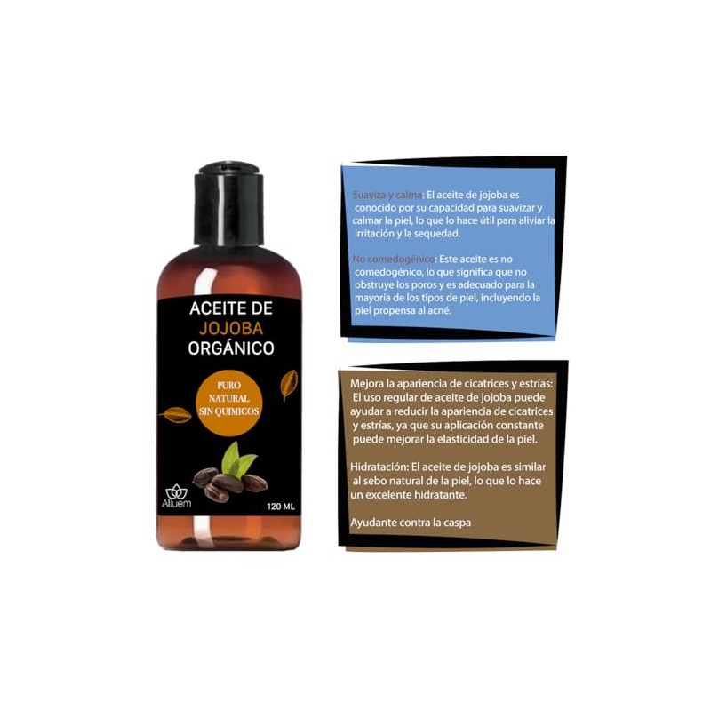 Aceite De Jojoba 100% Puro Orgánico Oil