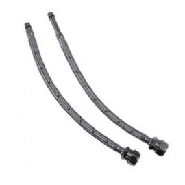 Flexible Tap Tail Connectors, M10 x 15mm x 300mm, WRAS Approved Bathroom tap Sink tap, 1 Pair