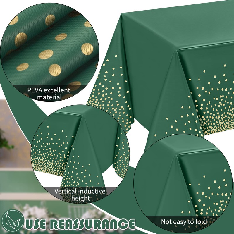 Tegeme Plastic Table Cloths for Parties, Disposable Graduation Ramadan Mubarak