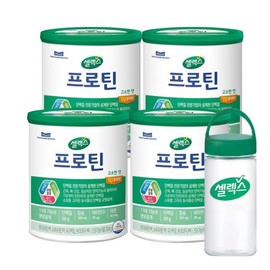 Celex 헬스뉴트리션 프로틴 고소한맛 304g 4캔 (32일분) + 전용보틀 Health Nutrition Protein Savory Flavor 304g 4 Cans (32 Servings) + Dedicated Bottle