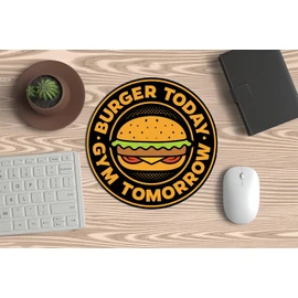 Mauspads für Maus, PC oder Laptop – Burguer Today, Gym Tomorrow. Weil Sie sicher heute einen guten Hamburger bevorzugen und das Fitnessstudio für morgen verlassen möchten.