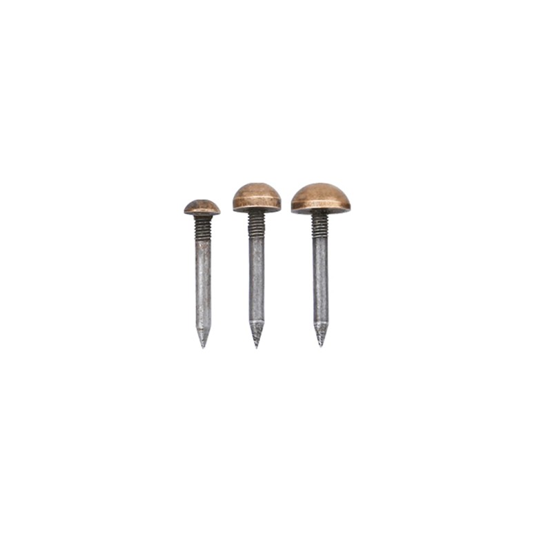 20Pcs Bronze Small Round Head Brass Upholstery Nails Tacks, 10mm