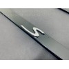 License Plate Frame Shop 1x "S" 3D Emblem BLACK Stainless