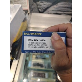 Bachmann Ho Scale Bachmann 100 ton 3-bay Hopper Wheeling And Lake Erie #621 18734