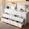 Furmax 6 Wood Drawers Dresser for Bedroom, Double Dresser for