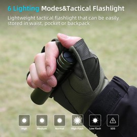 Amkulop LED Pocket EDC Flashlight, Compact Bright Handheld Flash Lights, Tail Switch with Rechargeable Tactical Flashlights and Pocket Clip for Camping and Hiking (Green)