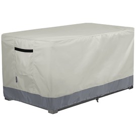 STEECA Patio Deck Box Cover Waterproof Outdoor Rectangular Storage Bench Cover 62L x 30W x 26H inch