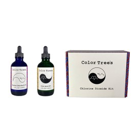 Color Tree's 240ml/8oz Chlorine Dioxide MMS Kit - 28% (22.4%) Sodium Chlorite and Either 4% Hydrochloric Acid or 50% Citric Acid - Two 4oz Glass Bottles (50% Citric Acid)