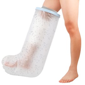Povihome Foot Cast Protector for Shower, Shower Watertight Foot Protector, TPU Durable Material, Adult Leg Waterproof Cast Covers, Extra Large Capacity for Adult Broken Surgery, Wound and Burns Foot