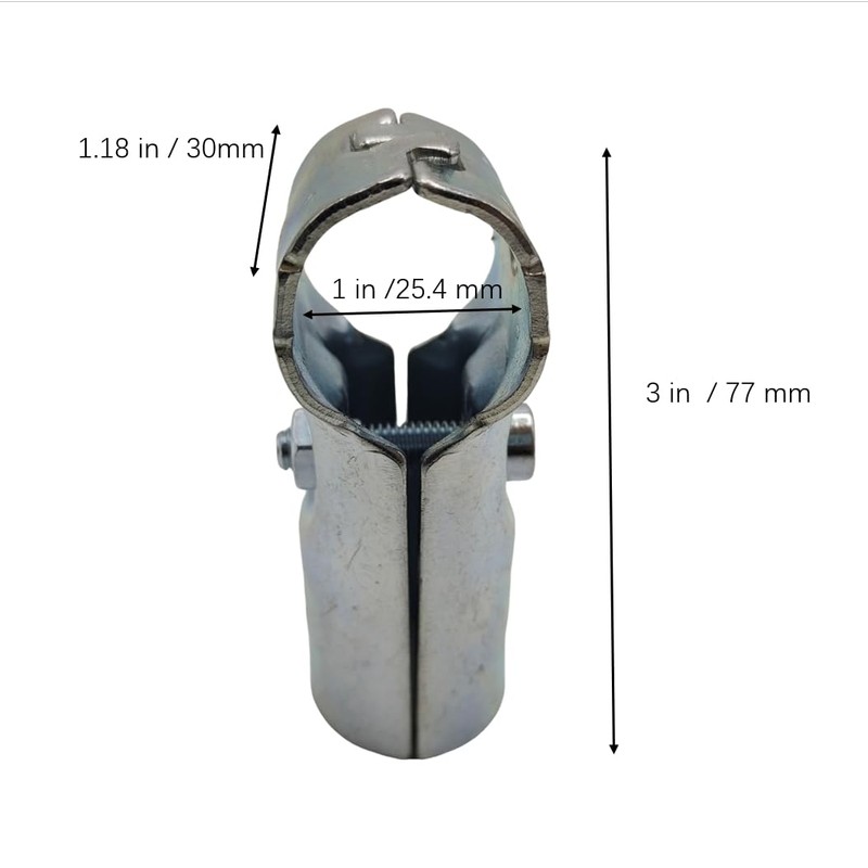 4 Pcs T Clamps Pipe Connector, End Rail T Clamp,Metal