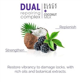 GIOVANNI 2chic Repairing Blackberry & Coconut Hair Oil Serum, 2.75oz