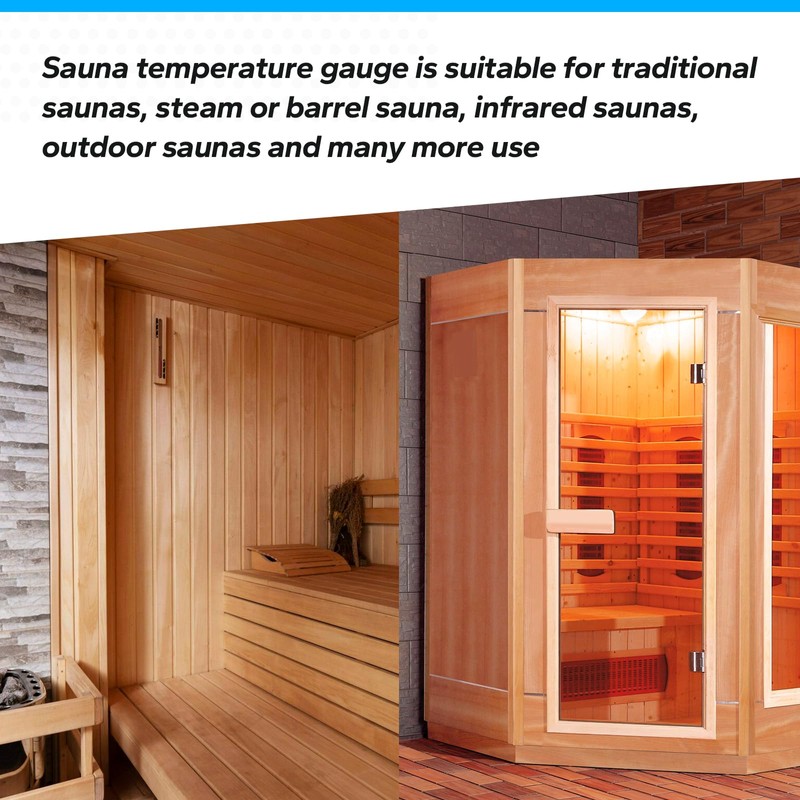 HUANTAITAI 2 in 1 Sauna Thermometer Fahrenheit, Hanging Sauna Temperature