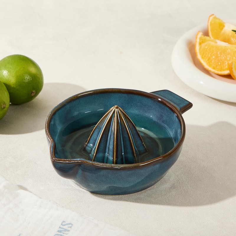 Ceramic Lemon Juicer Reamer Manual Citrus Lime Hand Squeezer Bowl