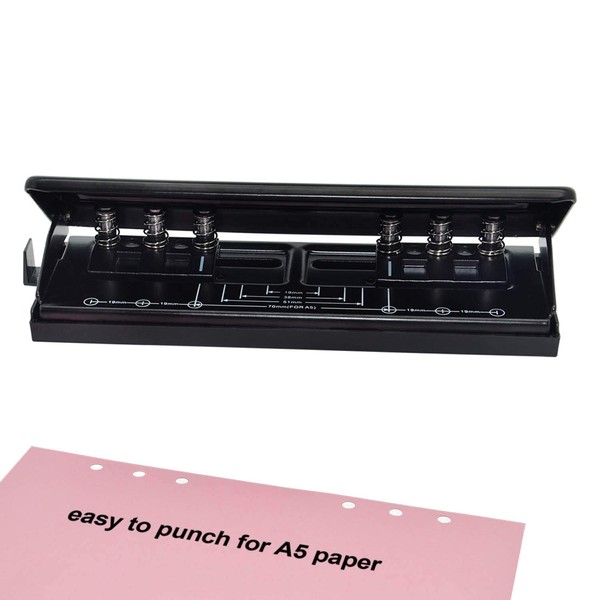 WORKLION Adjustable 6 Hole Punch: Metal 6 Hole Planner Punch