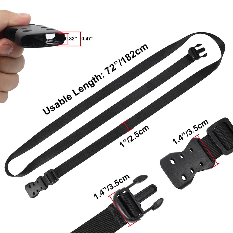 Ayaport Utility Straps with Buckle 72" Quick-Release Adjustable Nylon Straps