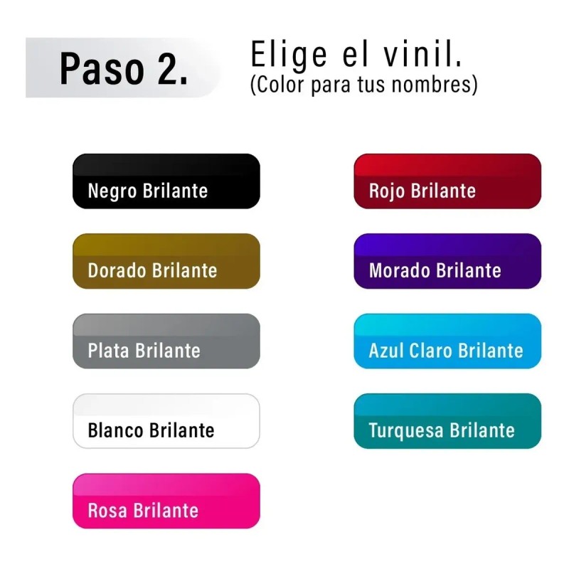 Stickers Calcas De Vinil Nombres Para Vaso 4x11cm - 30pzs