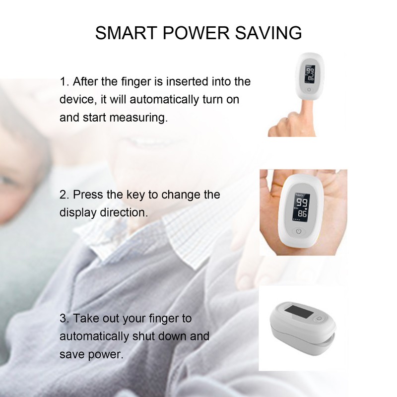 Fingertip Pulse Oximeter Household Portable Blood Oxygen Saturation Pulse Rate