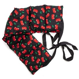 Cherry Stone Cushion 7 Chamber with Ribbon 65 x 15 cm Cherry Black Heat Cushion Back Grain Cushion