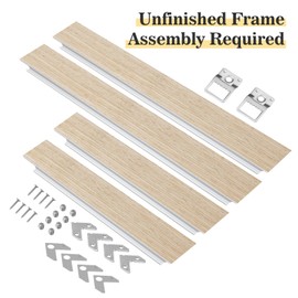 Akfado Floater Frame for 16x20 Canvas Paintings, 1.5" Deep DIY Metal Floating Frames for Abstract Art Prints Memorial Portraits, Modern Living Room Wall Decor, No Glass & Back (Natural)