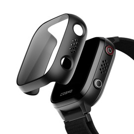 JrTrack Screen Protector Kids Smart Watch by COSMO | Gorilla Glass Screen Protector | Protective Case 3 and 4 Kids Smart Watch Models | Black