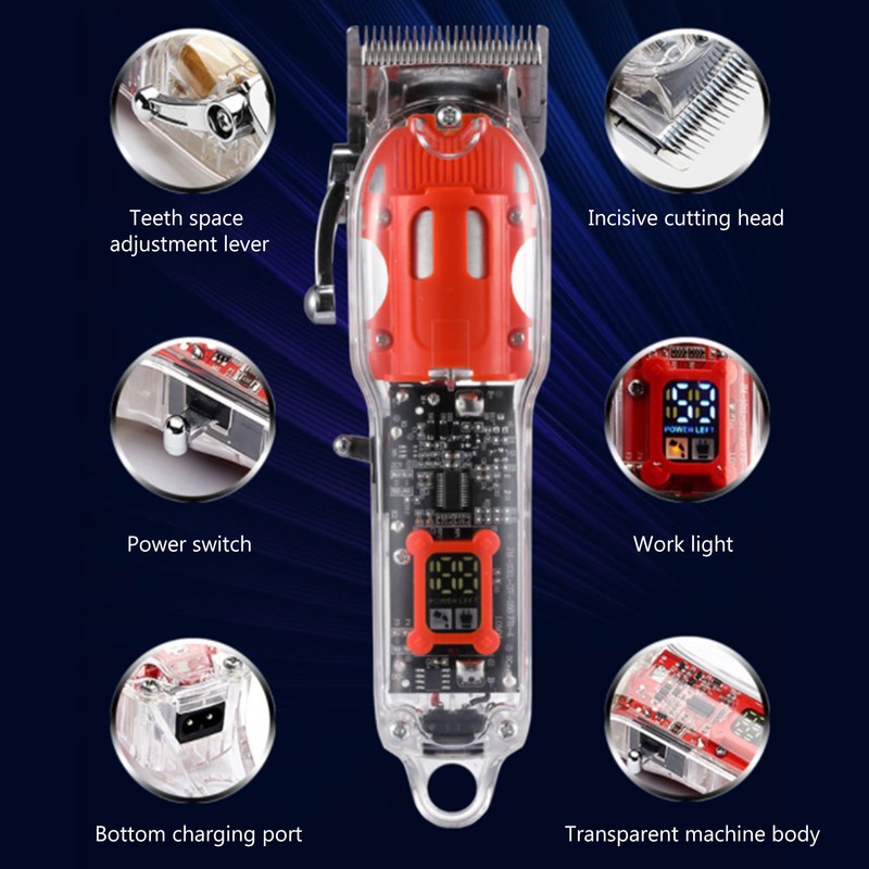 Electric Hair Clipper LED Display Incisive Blade USB Rechargeable Hair