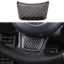 JINZHAO Steering Wheel Logo Caps Decals Stickers Emblem Badge Logo Cover Replacement for A4 B6 B8 B7 B5 A3 8P 8L 8V A6 C5 C7 A5 A6 A7(Carbon Fiber)