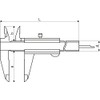 Pocket vernier caliper 150 mm DIN 862 with Thumb Lock