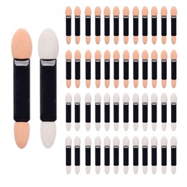Eyeshadow Brush, Makeup Brush, Eyeshadow Tip, Makeup Tool, Double Sponge, Cheeky Shadow Tip, Disposable, Portable, Commercial Use, Makeup, Business Trips, Travel, Disposal, Pack of 50