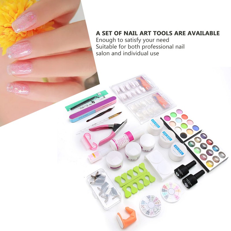 Professional Nail Art Tips Dead Skin Fork Rhinestones Scissors Manicure