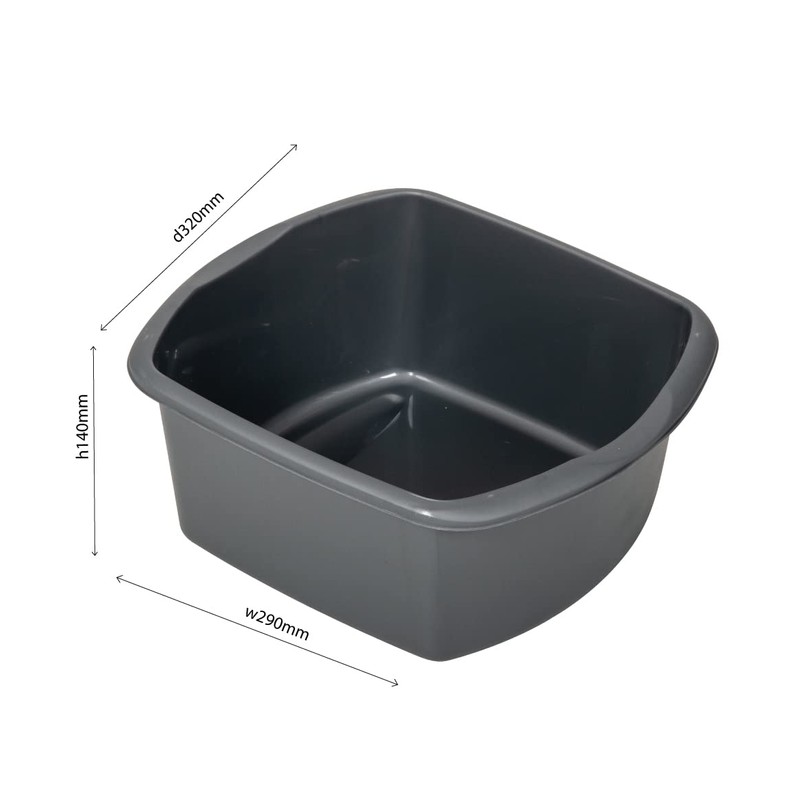 Addis 510583, 8 Litre Small Rectangular Bowl, Linen Cream 8L