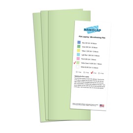 NANOLAP PSA Lapping Film, 3 Pc 1 Micron (14,000 Grit) Adhesive Polishing Paper, 4-1/4” x 11” Microfinishing Fine Sanding Paper, Sanding Film for Scary Sharp Sharpening System, Aluminum Oxide AO