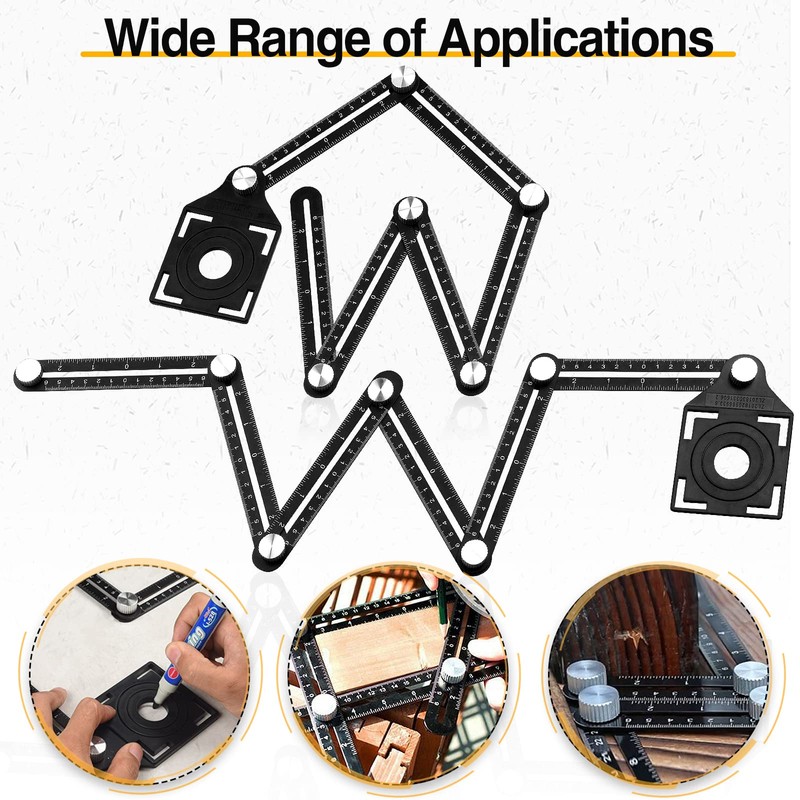 Aweohtle Angle Template, Tile Tool Template Tool Multi Protractor 12