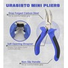 URASISTO 6 pcs Mini Pliers Set - Long, Bent, Needle