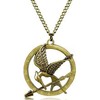 Mocking jay Hunger games like necklace Antique gold, Bird on