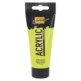 KREUL 84140 - Solo Goya Acrylic, 100 ml tube in light green, creamy, versatile acrylic paint in study quality, water-based, quick and matte drying, good coverage, waterproof