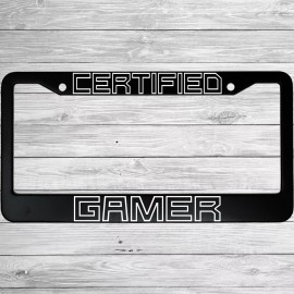 MCMP Customs Certified Gamer Gaming Aluminum Car License Plate Frame