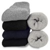 Josnown 5 Pairs Wool Socks Mens, Thick Warm Winter Thermal