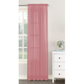 NetCurtainsUK Single Plain Voile Net Curtain Sheer Panels Slot Top Heading (Blush, 140cm (55'') Wide x 183cm (72'') Drop), (HMPVP01)