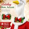 23" Christmas Porch Goose Outfits, Santa Goose Clothes with Bowtie
