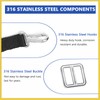 DIALESHU 2PCS Adjustable Bimini Top Straps, Pontoon Canopy Replacement Sturdy