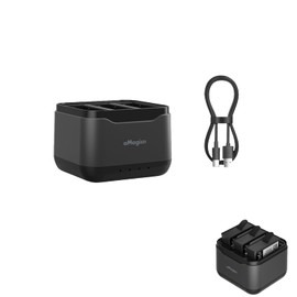 3 Channel Battery Charging Hub for Osmo Action 4 and Action 3, Battery Charger Station with 3 Micro SD Card Cases and Indicator for DJI Osmo Action 4/Action 3