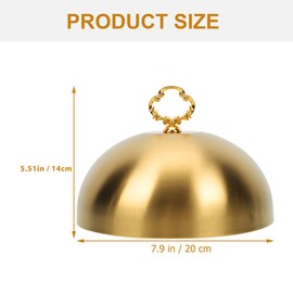 TOPBATHY Stainless Steel Cover with Handle, Steak Cover for Restaurant Baking Steam Cooking Heat Resistant Party BBQ Picnic